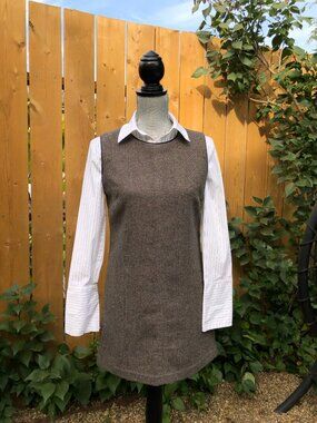 Vintage GAP Premium Sleeveless Tailored Mini Tweed Dress Old Money Normcore